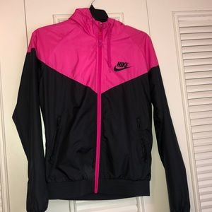 Pink and black nike jacket